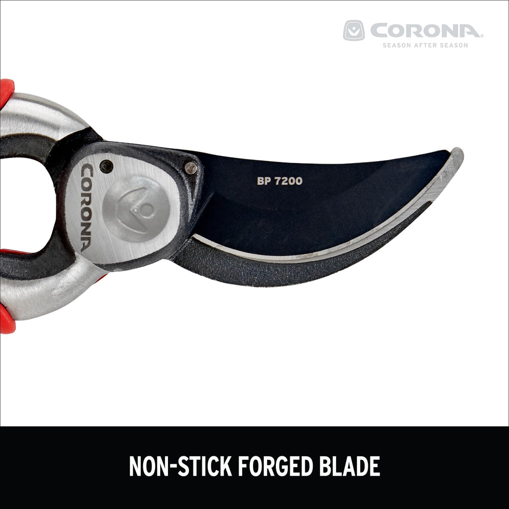 Corona BP 7200 Forged Pro Cut Bypass Hand Pruner, 1-Inch, Red
