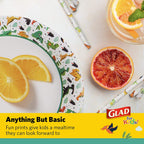 Glad for Kids Dinosaur Disposable Paper Plates Heavy Duty Soak Proof Microwave Safe Kids Plates for Snacks Meals and Parties Fun Dino Design Party Pack 7 Inch 20 Count 6 Pack Bulk Party Value