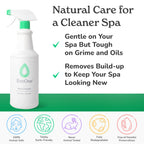 Shell Cleaner by EcoOne | All-Natural, Fragrance-Free Spa & Hot Tub Surface Cleaner | Hot Tub Shell Cleaner Removes Scum, Grime, & Stains | Foam-Free Spray-and-Wipe Hot Tub Cleaner, 32 Oz