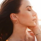 DZCYAN Gold Hoop Earrings for Women 14K Gold Hoop Earrings for Women