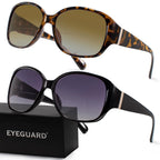 EYEGUARD 2 Pack Bifocal Reading Sunglasses for Women Oversized Sun Readers UV400 Protection Outdoor Reading Glasses 1.75