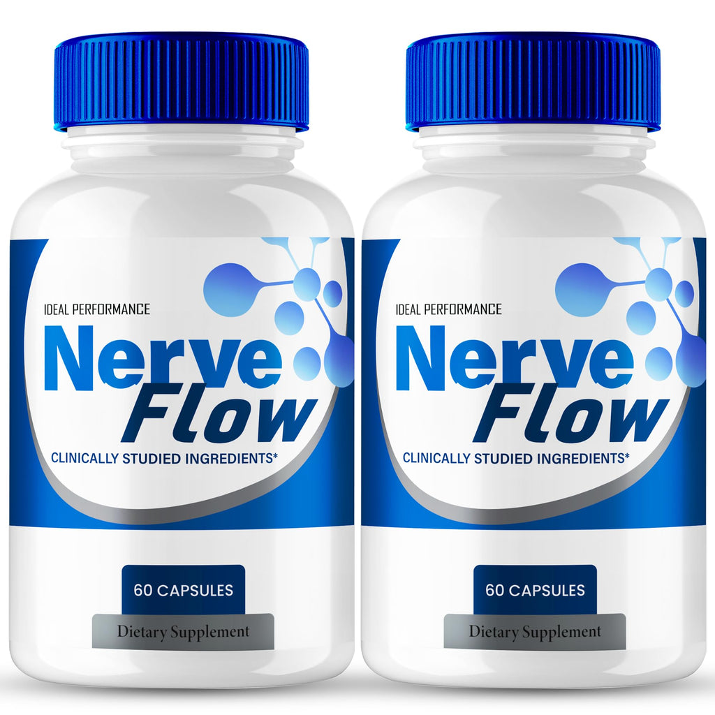 Nerve Flow for Neuropathy Supplements, Nerve Flow Capsules Advanced Nerve Health Pills Extra Strength All Natural Healthy Circulation & Stable Levels, Advanced NerveFlow Support Reviews (2 Pack)