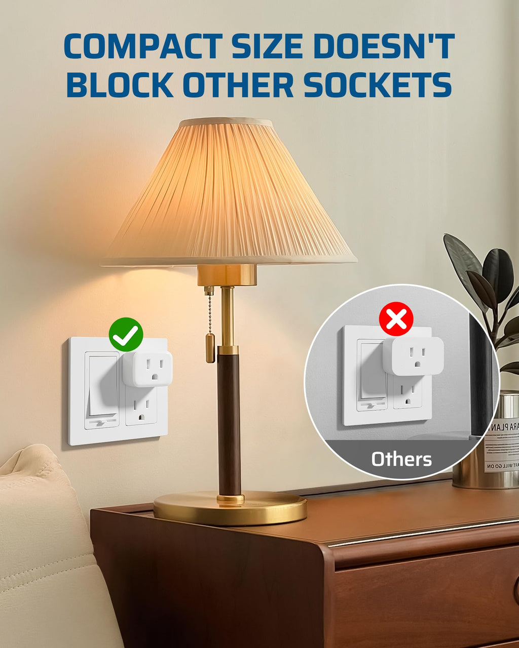 DEWENWILS Wireless Control Outlet 100FT Range, 125V/15A/1875W Light Switch