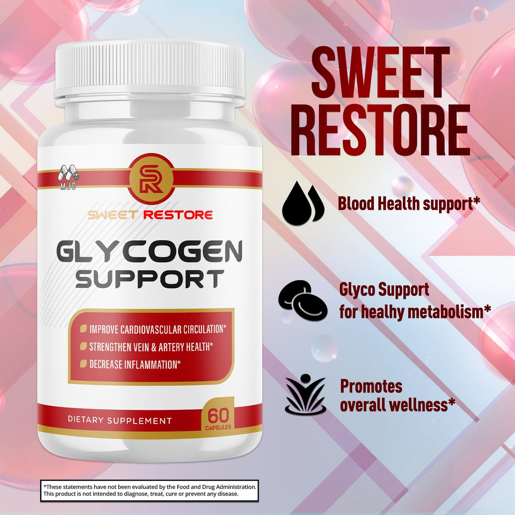 (3 Pack) Sweet Restore Glycogen Support Capsules, Official Sweet Restore Glycogen Support Pills with All Natural Ingredients, Overall Health and Wellness with Max Strength Multivitamin (180 Capsules)