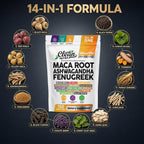 Clean Nutraceuticals Ashwagandha Maca Root Fenugreek Supplement with Tongkat Ali Ginseng - Assists with Stress, Mood & Thyroid - Ashwagandha Capsules Fenugreek Caps (120 Count (Pack of 1))