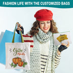 MAFYE 30-Pack Sublimation Blanks Tote Bags, 15 Canvas Tote & 15 Makeup Bags