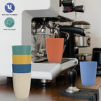 Wrova Wheat Straw Cups 6 PCS Good Alternative to Plastic Reusable Cups 20 oz Unbreakable Drinking Cup Reusable Dishwasher Safe Water Plastic Glasses Mixed Color