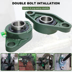 2 Pack UCFL205-16 Pillow Block Bearing, Flange Mount Ball Bearing Unit, 1" Bore, 2-Bolt Flange, Self Aligning Cast Iron Housing, Set Screw Locking Style Flange Pillow Block Bearing (UCFL205)