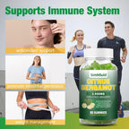 2 Pack Citrus Bergamot Gummies -3000MG Citrus Bergamot Extract Cholesterol Lowering Supplement for lmmune Support Healthy Anti-Aging, Hight Cholesterol Vegan Gummy 120 Counts Lime Flavor