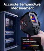 Flagfront Thermal Camera, 240 x 240 TISR Resolution, -4°F to 1022°F Temp Range, 25Hz Infrared Camera with Temperature Alarm, 50°FOV Handheld Thermal Imaging Camera