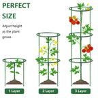 36Packs Plant Support Stake Half Round Plant Support for Indoor Plants, Stackable 3 Tier Garden Flower Support, Plant Rings for Tomato,Monstera, Peony, Hydrangea, Climbing Plants