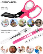 MEUUT 3 Pack Pen light & Medical Scissors-One Pantented Trauma Scissor Two LED Penlight with Pupil Gauge -8" Bandage Scissor for Nurse Doctor EMT
