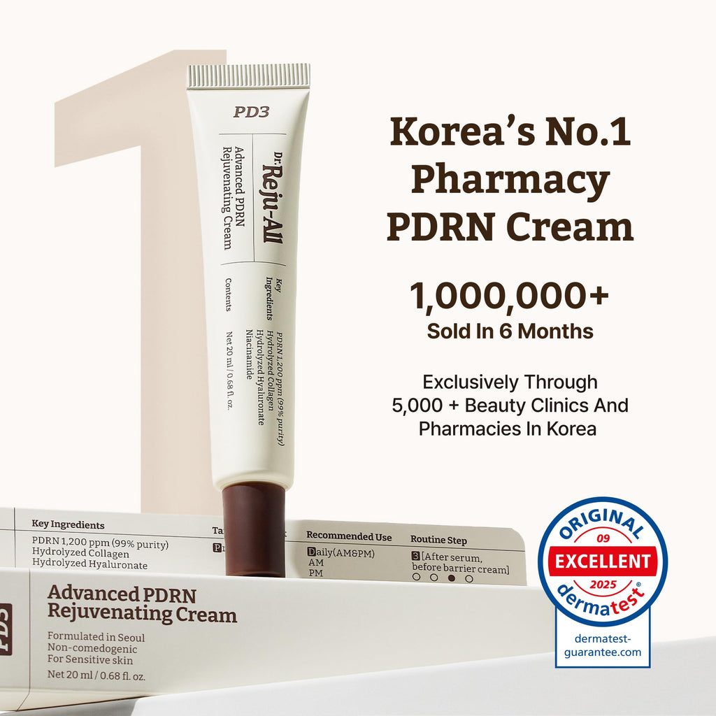 Dr. Reju-All PDRN Rejuvenating Cream – Rejuall PDRN Face Moisturizer – Optimal 1200ppm for Glass Skin & Plumping – Korean Pharmacy Anti-Aging Skin Care Face Cream - 0.7 Fl Oz