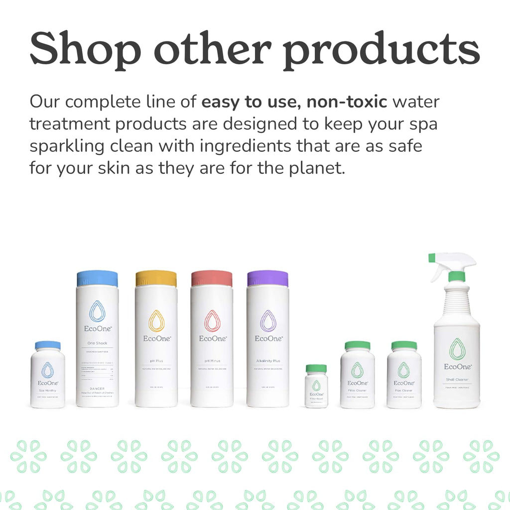 ecoone Filter Cleaner All-Natural Spa & Hot Tub Filter Cleaner | Foam-Free, Chlorine-Free, & Phosphate-Free Spa Filter Cleaner | Prolongs Filter Life and Leaves No Residue, 8 Oz