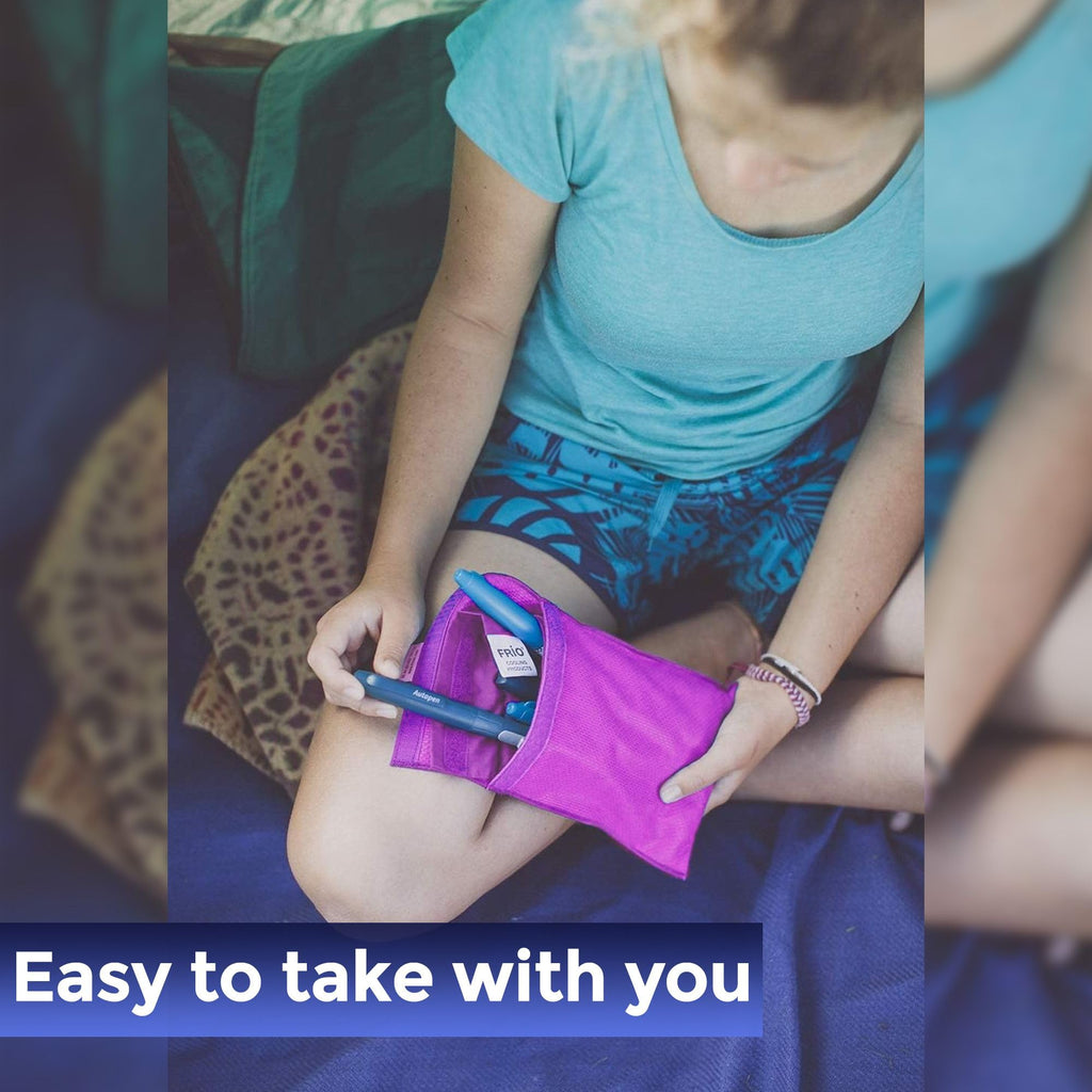 FRIO Cooling Wallet - Insulin Cooler for 45+ Hours of Stress Free On The Go - Purple - Large