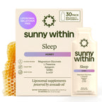 Sunny Within Sleep - Melatonin-Free Formula with Magnesium Glycinate, GABA, L-Theanine, 5-HTP, Apigenin & Avocado Oil - Relaxation & Healthy Sleep-Wake Cycles* - 30 Daily Pouches