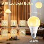 TJOY A19 48 Pack LED Light Bulbs 60W Soft White 2700K, 9Watt Efficient, 60 Watt Equivalent, 800 Lumens, E26 Medium Base, Non-Dimmable Energy Saving Lightbulb, 80 CRI, 120V, UL Listed