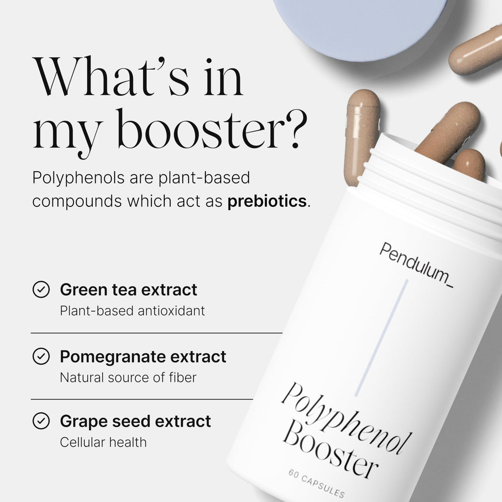 Pendulum Polyphenol Booster, Antioxidant from Superfoods, Beneficial Plant Compounds for Good Health, Helps Boost Akkermansia Muciniphila for Men & Women (60 Capsules, 1-Pack)