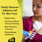 Goo Gone Skin Adhesive Remover - Safe and Pain Free Removal for Sticky Residue From Continuous Glucose Monitors, KT Tape, Medical Tape, Heart Rate Monitors, Insulin Pumps, 8 oz.