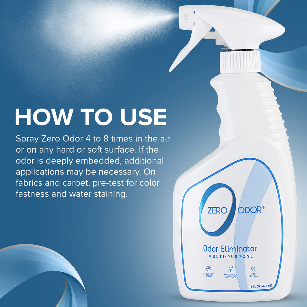 Zero Odor Multi-Purpose Odor Eliminator, Fabric & Room Deodorizer, 16 oz