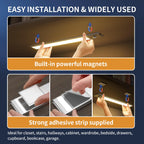 SOUL LINK Under Cabinet Lights, 88 LED Operated Motion Sensor Light Indoor, 2200mAh USB Rechargeable Closet Lights, 6 Pack Magnetic Dimmable Wireless Under Counter Lights for Kitchen, Stairs