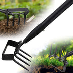 Garden Hoe with Cultivator Rake, 2-in-1 Heavy Duty Action Stirrup Hoe with Sharp Blade,60" Adjustable Long Handle Loop Scuffle Hoe for Fast Weeding, Loosening Soil, Aerating and Mixing Compost