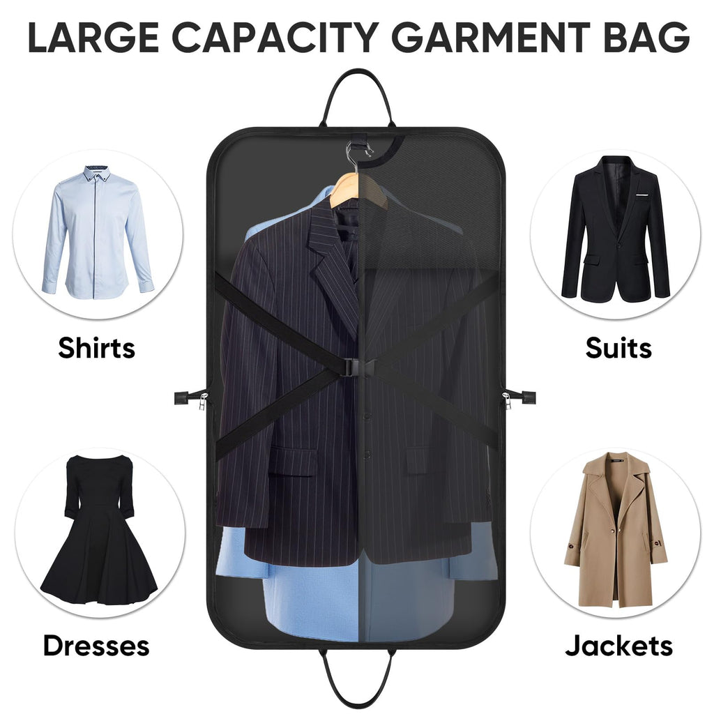 BALEINE Garment Bags for Travel, Water Resistant Carry on Suit Bag