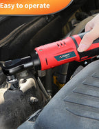 AOBEN 3/8" 12V Power Electric Ratchet Wrench Set with 1 2000mAh Lithium-Ion Battery And Charger