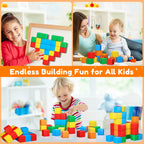 KAEILORU Magnetic Blocks 32PCS Magnetic Building Block for Toddler Age 3-5