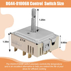 DG44-01006B PER001-12D Dual Infinite Switch Compatible with Samsung Range Surface Element Control, DG44-01006B Dual Infinite Switch Replaces for Samsung PER001-12D, for Stove Replacement Parts