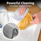 QITELL Multipurpose Steel Wire Cleaning Cloth - Double-Sided Scrub Rag for Kitchen Pots Pans Wet Dry (15)