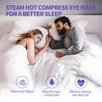 MYEBONG 48 Packs Steam Eye Mask for Eyes, Warm Compress Eye Mask, Self Heating Eye Masks Help for Eye Spa, Disposable Heated Eyes Mask for Sleeping Relief Stress Eye Fatigue(Lavender)