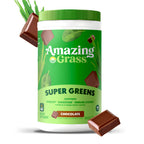 Amazing Grass Greens Blend Superfood: Super Greens Powder Smoothie Mix with Organic Spirulina, Chlorella, Beet Root Powder, Digestive Enzymes & Probiotics, Chocolate, 60 Servings (Packaging May Vary)