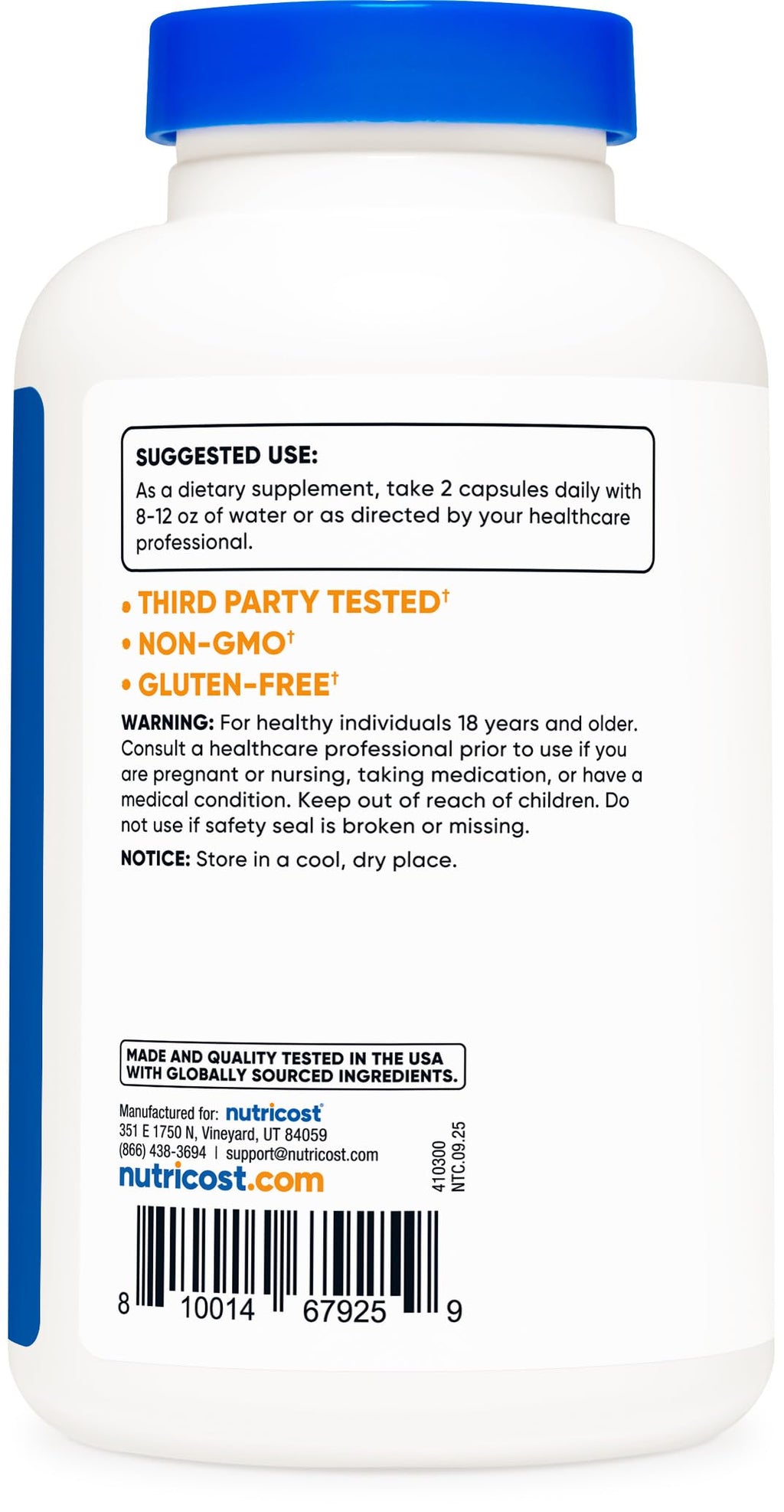 Nutricost Glucosamine Sulfate 1500mg, 240 Capsules - 750mg Per Capsule, Gluten Free, Non-GMO