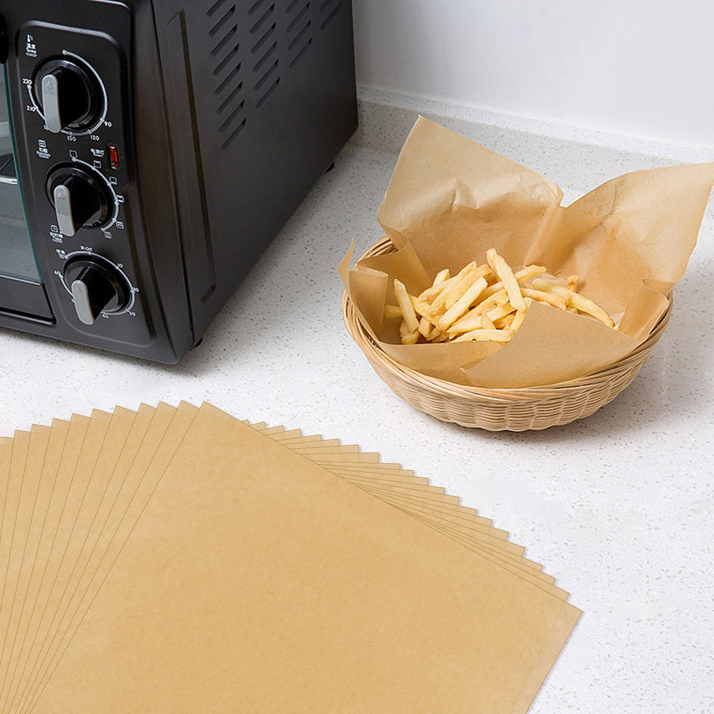 100 PCS Brown Deli Paper Sheets 12 x 12 Inch Unbleached Wax Paper for Food