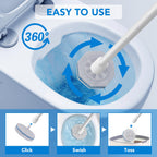50 Pcs Disposable Toilet Bowl Wand Refills for Clorox, Upgraded Replacement Heads System Compatible with Clorox Toilet Wand Refills for Bathroom Cleaning