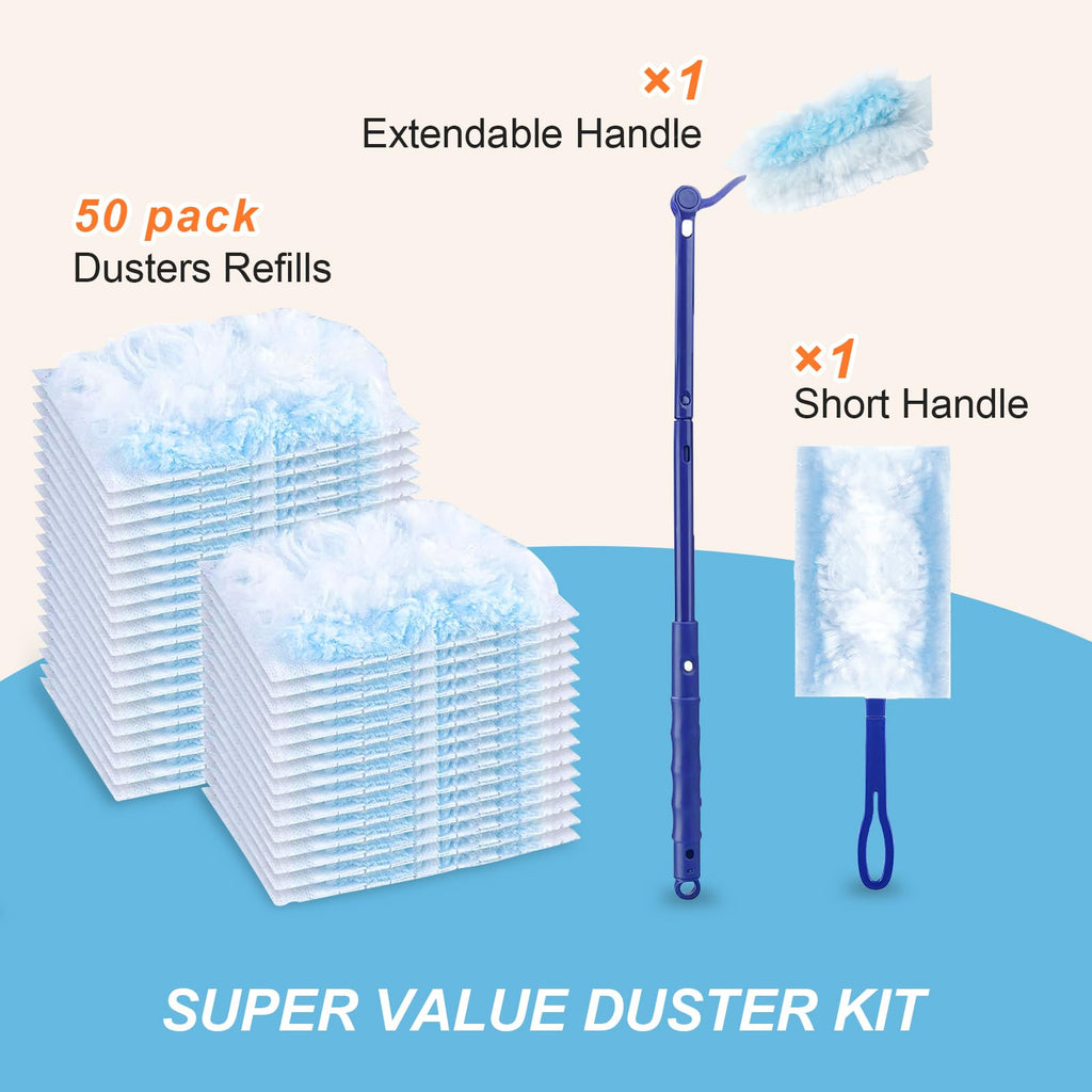 50 Count Duster Refills Compatible with Swiffer Duster