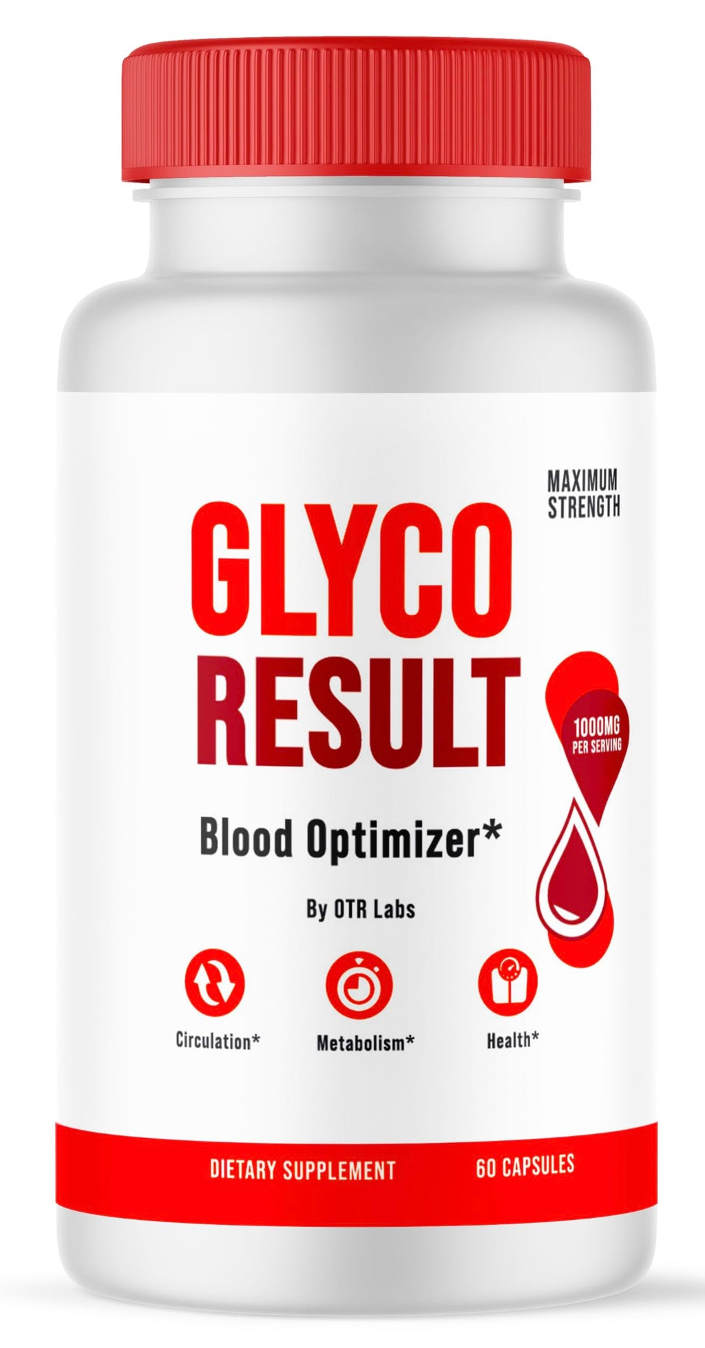 OTR LABS Glyco Result, Official Glycoresult Optimizer Formula Daily Support Supplement - All Natural for Overall Health & Wellness (1 Pack 60 Capsules)