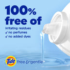 Tide Free & Gentle Liquid Laundry Detergent, 100 Loads, 132 fl oz, Tide Laundry Detergent, Clean Laundry Detergent