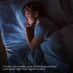 livho Blocking Gaming Glasses Blue Green Light for Computer Sleeping, Dual Coatings Red Lenses, for Women & Men