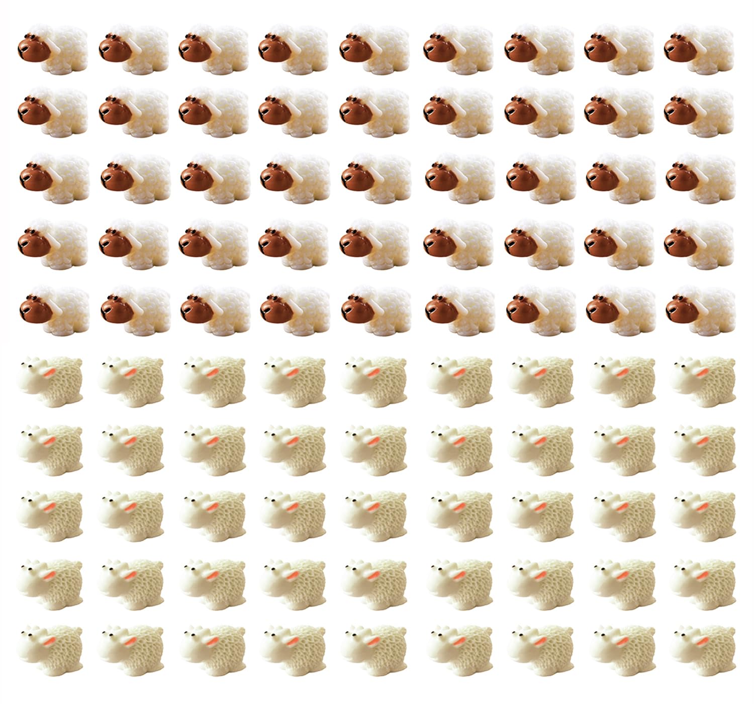 Jxpinet 150 Pcs Mini Sheep Figurines Mini Resin Sheeps for Bonsai Micro Landscape Home Garden Decor Craft