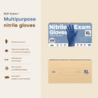 SUP Nitrile Exam Gloves, Powder-Free Latex-Free Food Safe Disposable Glove for Medical Lab Cooking Cleaning, Med Blue 1000 Ct (X-Large)