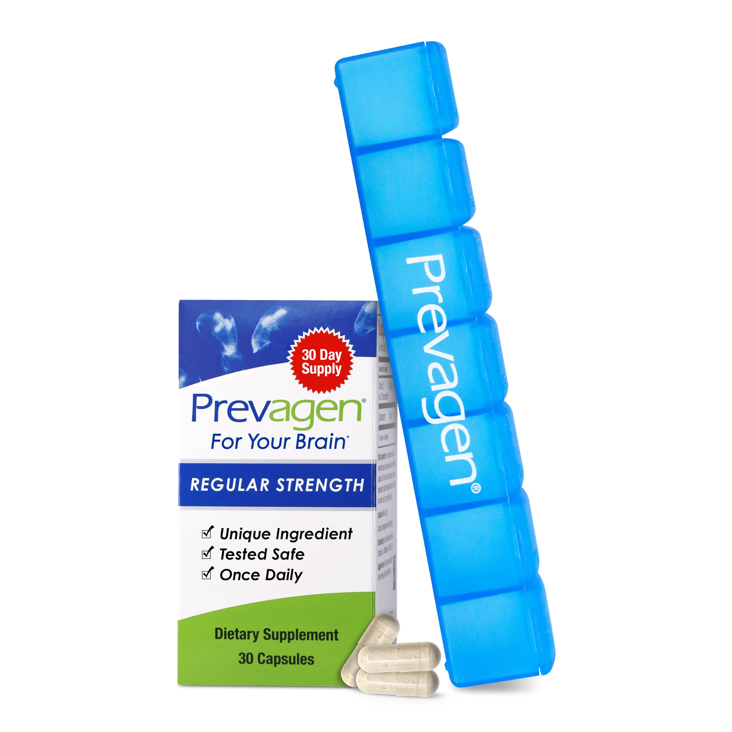 Prevagen Regular Strength - 30 Capsules (1 Month Supply) 10mg of Apoaequorin Plus Vitamin D3