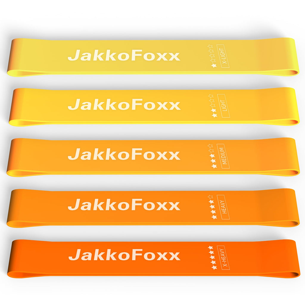 Resistance Loop Exercise Bands, Resistance Bands Exercise Bands for Home Fitness, Stretching, Strength Training, Physical Therapy,Elastic Workout Bands for Women Men Kids, Set of 5 (Orange)