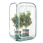 Plant Mini Greenhouse Pop up Frost Protection Enclosure PVC Clear Plant Covers with Roll-up Zipper Entry Doors, Indoor and Outdoor Gardens Protecting Plant from Cold Frost (PVC, 23x23x35in)