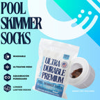 Aquabeacon® Premium 30-Pack Original Longer Lasting Pool Skimmer Socks with Aquabeacon PureGuard, Ultrafine Mesh Perfect Pool & Spa Savers for Filters, Baskets, and Skimmers