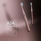 Aquasonic Icon ADA-Accepted Rechargeable Toothbrush | Magnetic Holder & Slim Travel Case | 2 Brushing Modes & Smart Timers | Gentle Micro-Vibrations (Pearl)