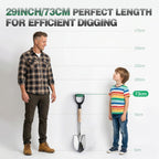 Garden Shovel for Digging, 29 Inch Small Shovel with Ergonomic D-Handle, Heavy Duty Stainless Steel Gardening Shovel for Planting and Yard Work, Compact Beach Shovels for Sand, Soil and Landscaping