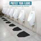 Urinal Mats, Urinal Mats for Men Bathroom, Large, Black, 17.25x20.5”, 12PK