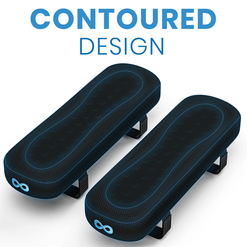 Everlasting Comfort Office Chair & Wheelchair Arm Pads - Cooling Memory Foam Arm Rest Cover for Desk, Gaming Chair, Wheelchair Armrest Pads